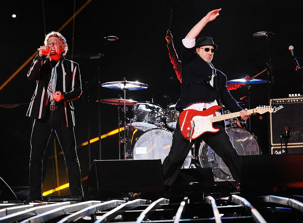 The Who performs at the Super Bowl.