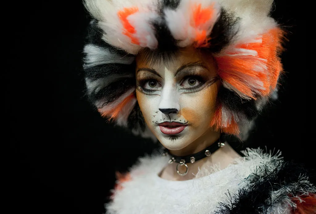 a woman dressed as a cat from the broadway musical cats
