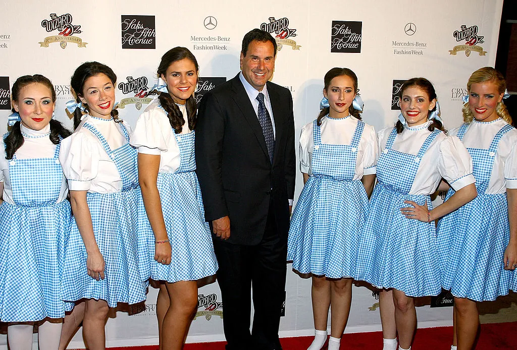 six girls dressed as dorothy from the wizard of oz