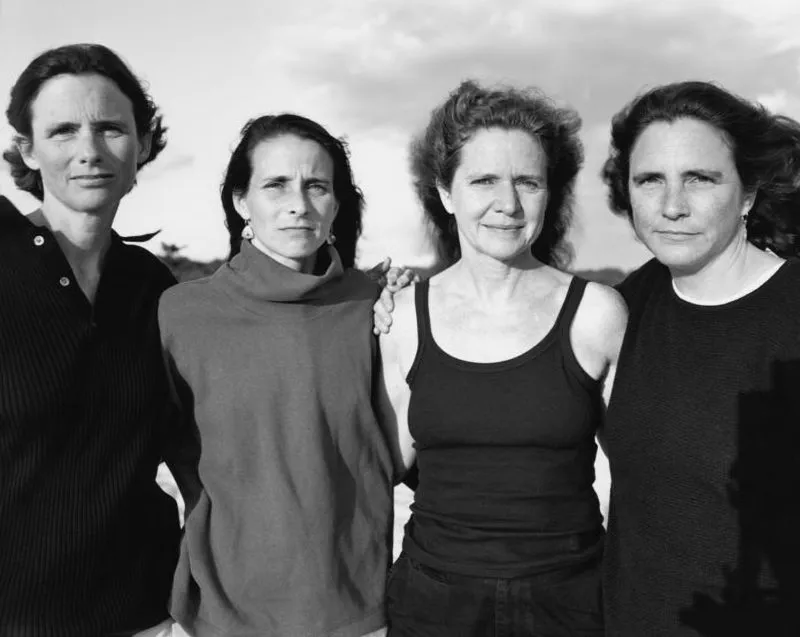 four sisters in black