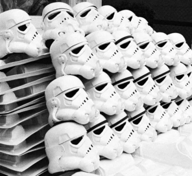 Stormtrooper Helmets Ready For The Extras