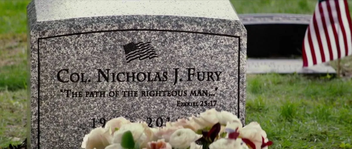 Nick Fury's Gravestone Pays Homage To His Pulp Fiction Character