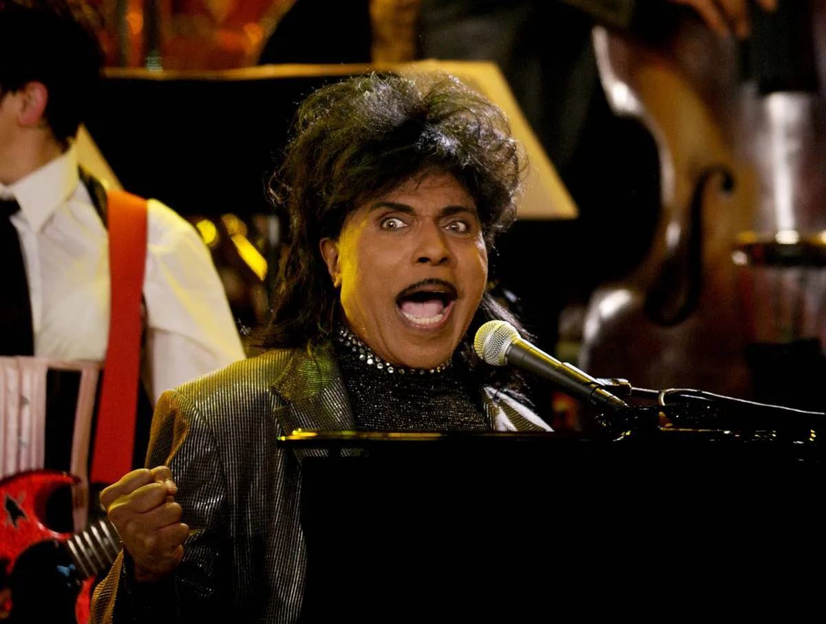 Little Richard with the the SuperGroup performs at the taping of the 