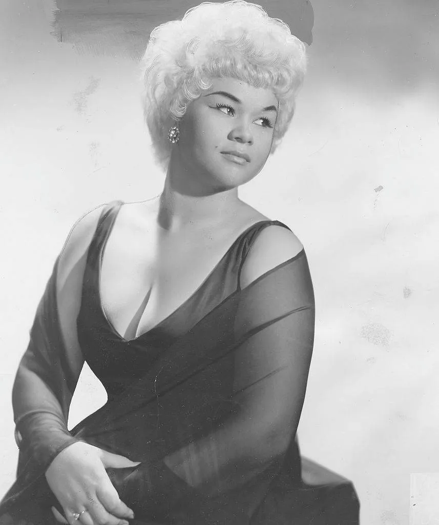 Etta James singer and songwriter seated in an elegant pose early in her career, March 10, 1962.