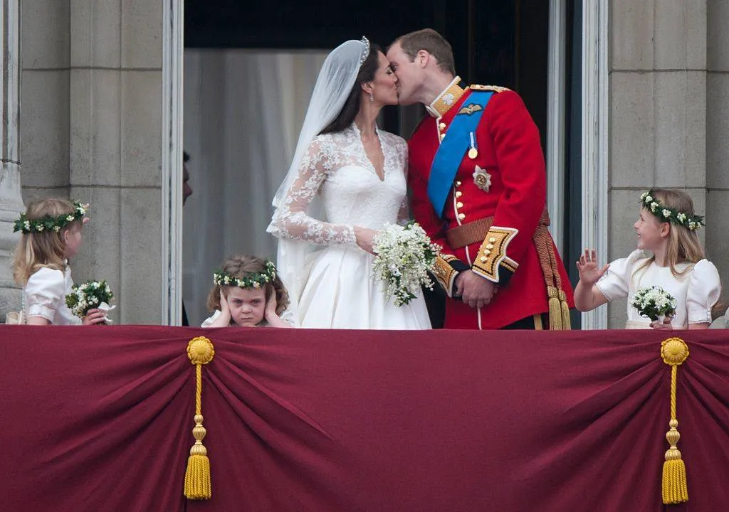 Catherine, Duchess of Cambridge and Prince William, Duke of Cambridge on the balcony