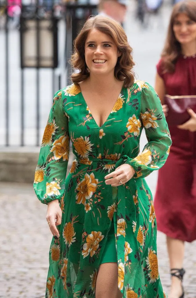 Princess Eugenie arrives for a visit to Westminster Abbey, London