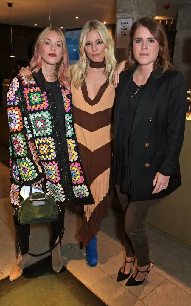 Mary Charteris, Sienna Miller and Princess Eugenie