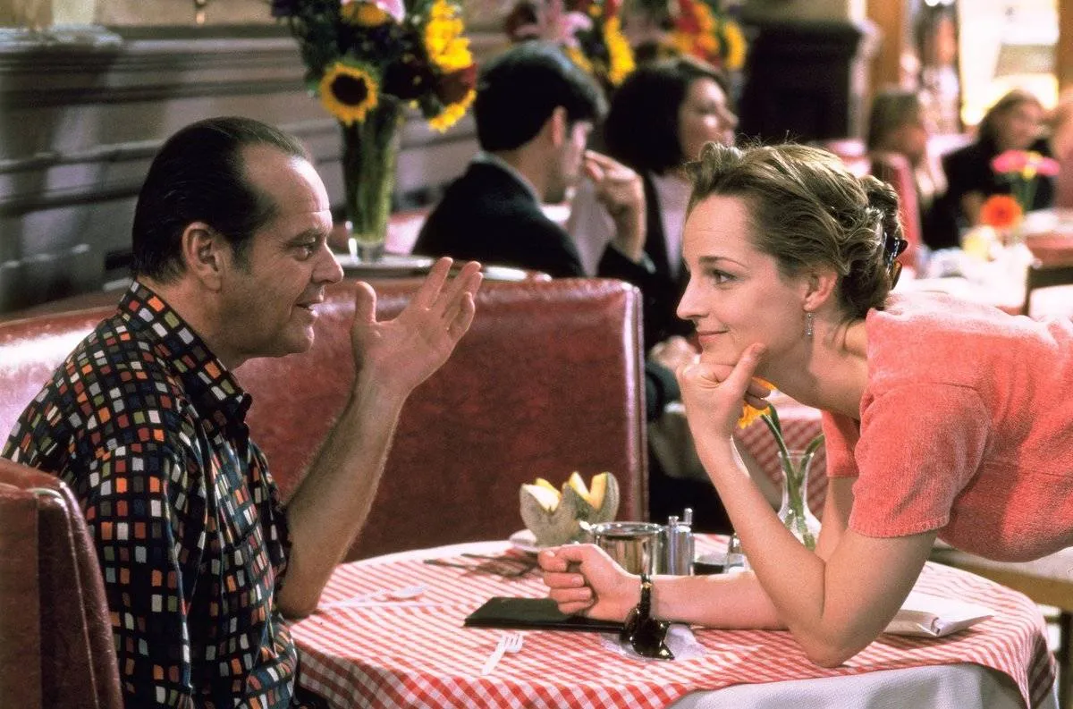 Jack Nicholson and Helen Hunt in a restaurant in as good as it gets