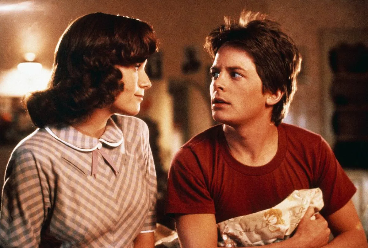 lea thompson and michael j. fox in back to the future