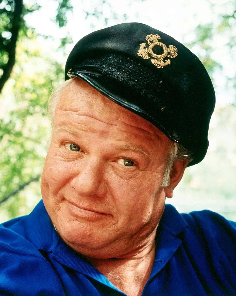Headshot of Alan Hale Jr, US actor, in a publicity portrait for the television series 'Gilligan's Island'