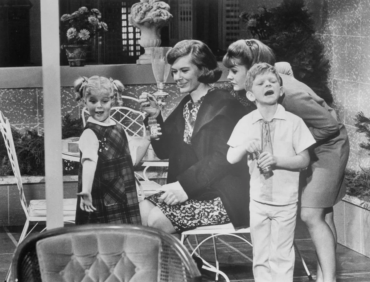 A scene shows the cast from Family Affair.