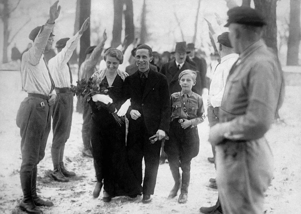 Photo shows the leader of the Berlin National Socialists, Dr. Joseph Goebbels, who has married Frau Magda Ritschel.