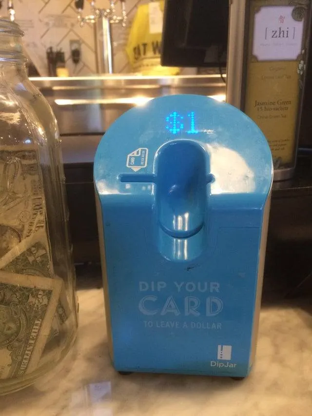 machine to tip using your debit card