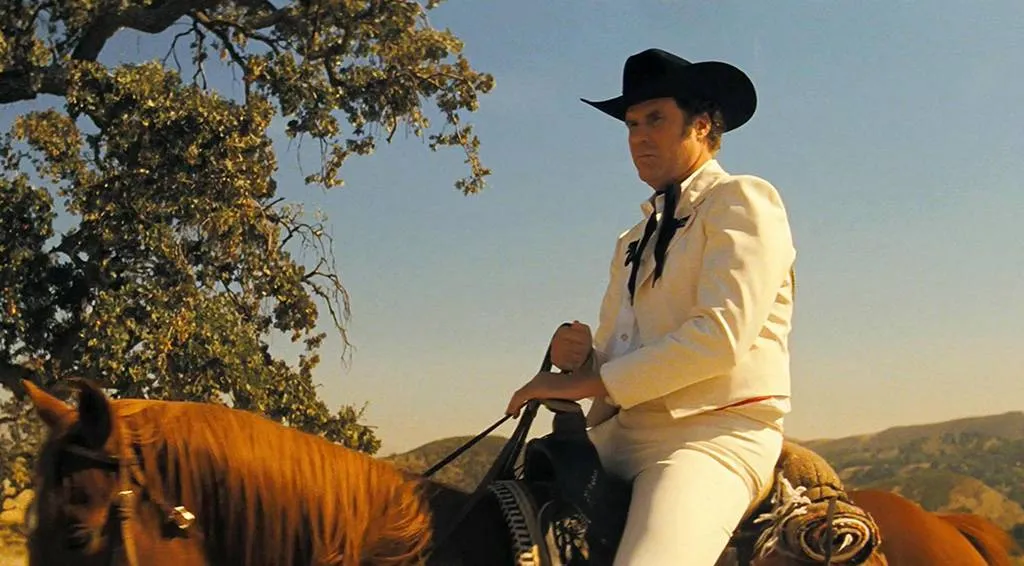 Will Ferrell on a horse