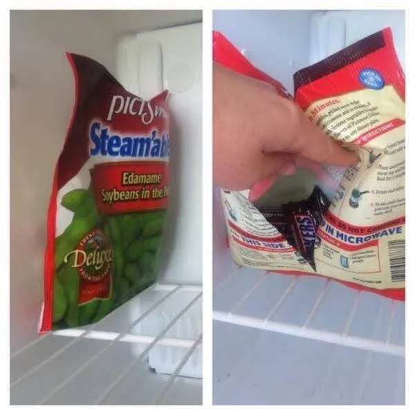 hidden stash of candy in freezer