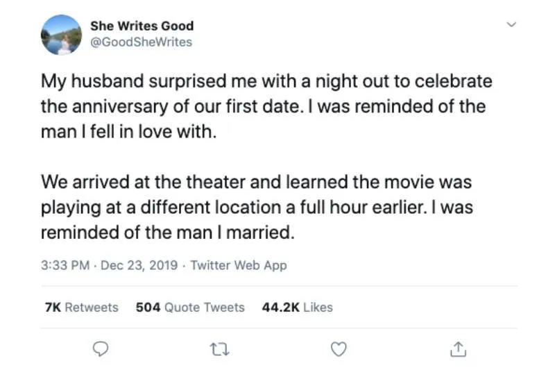 surprise date with husband