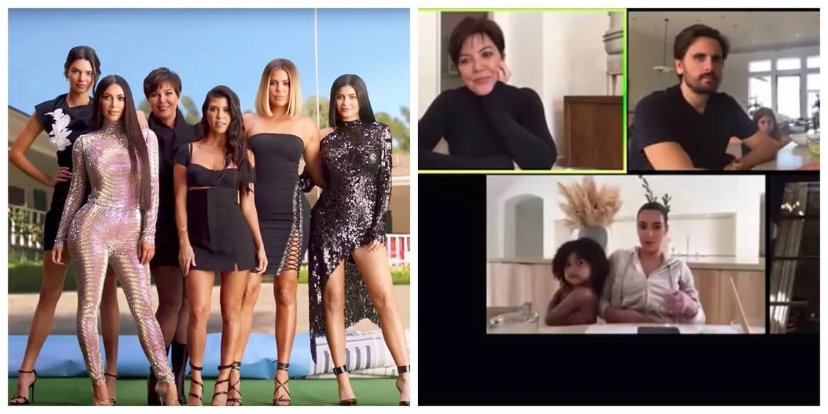 Kardashians on a zoom call 