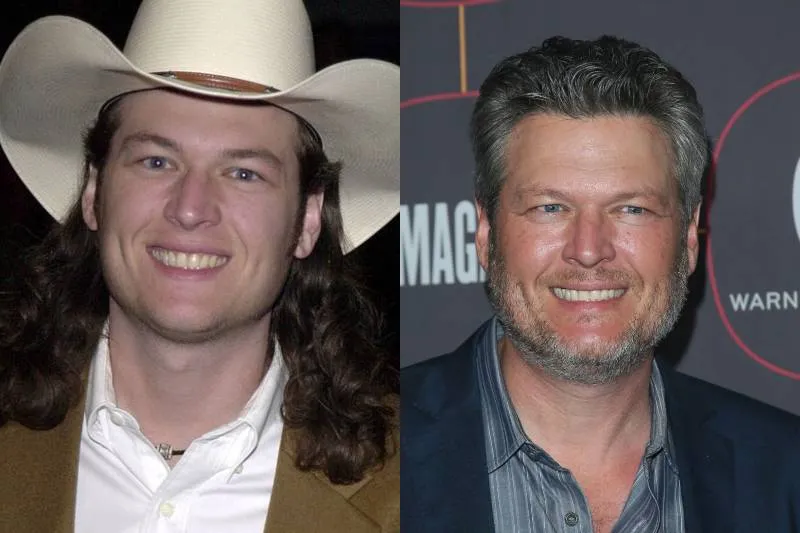 blake shelton young and old photos
