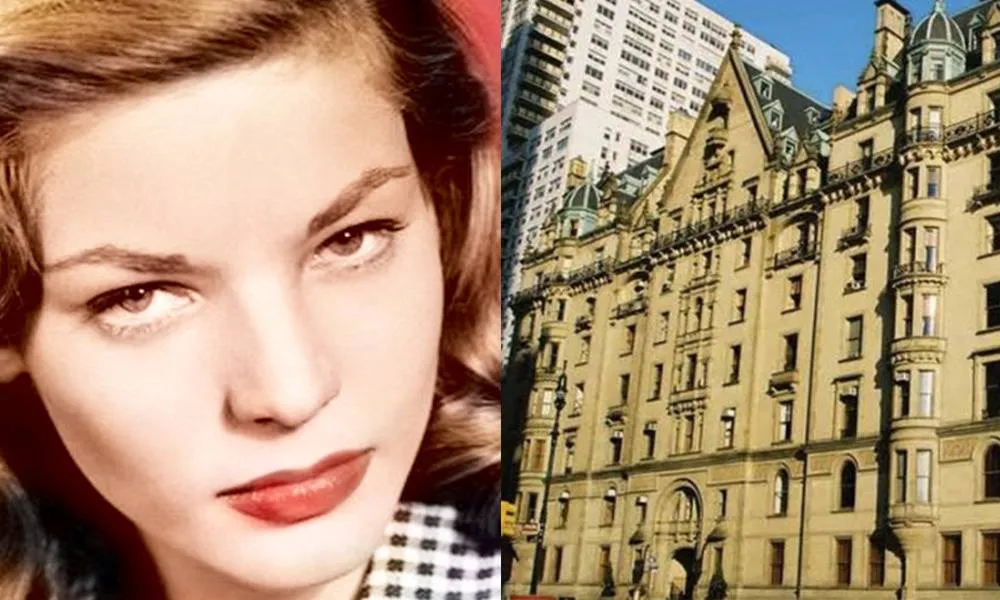 lauren bacall and outside of apartment
