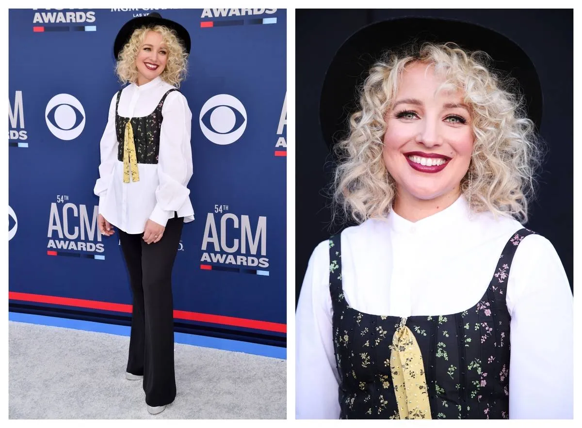 Cam appears at the ACM 2019 Awards wearing a shirt, pants, vest, and hat.