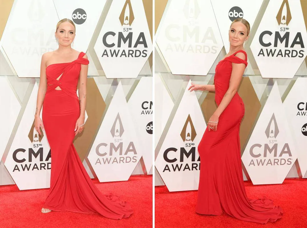 Danielle Bradbery Rocked A Red Off-The-Shoulder Gown