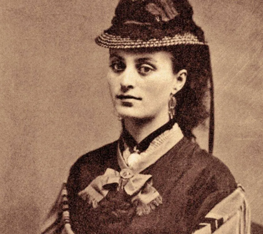 Louisa Houston Earp Peters posing for her picture