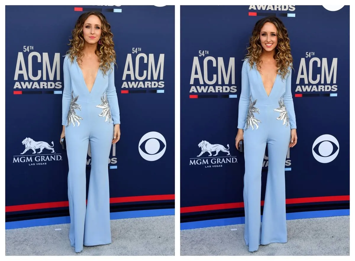 Parker Welling wears a pantsuit to the ACM 2019 Awards.