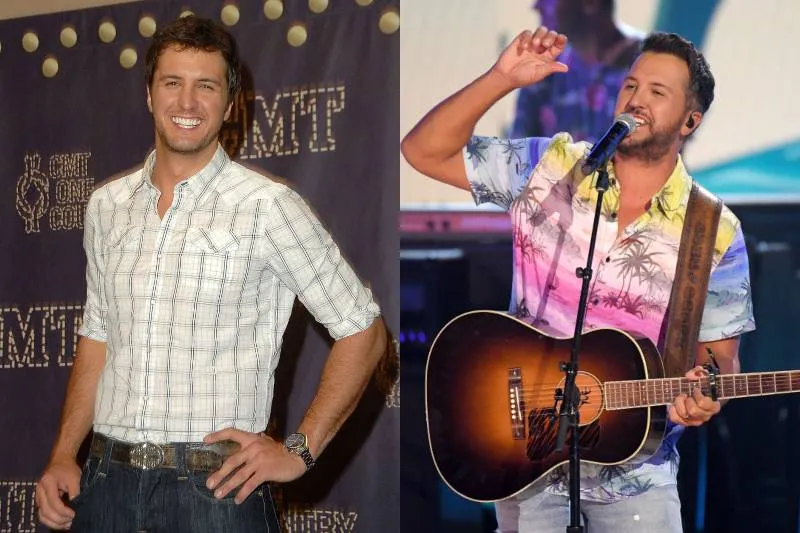 luke bryan young and old photos