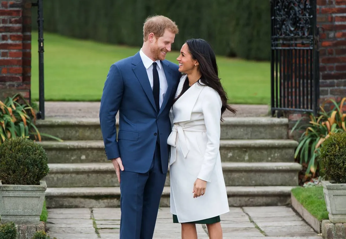 Prince Harry and Meghan Markle announce their engagement in November 2017.