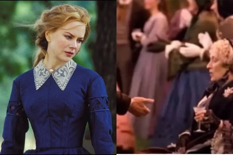 The Victorian Gown In Cold Mountain Is Worn By An Extra In Little Women