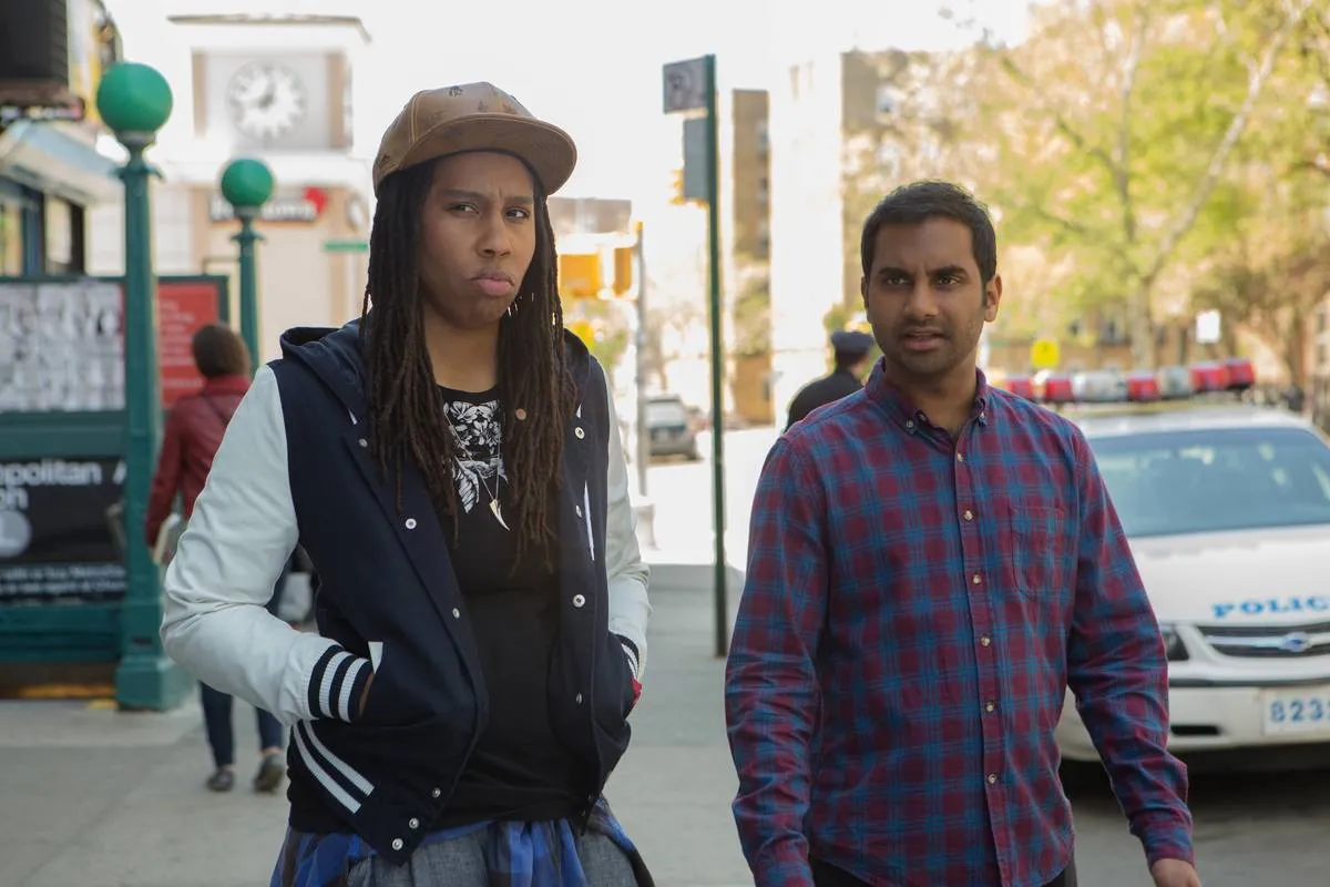 woman and man walking on the sidewalk in master of none