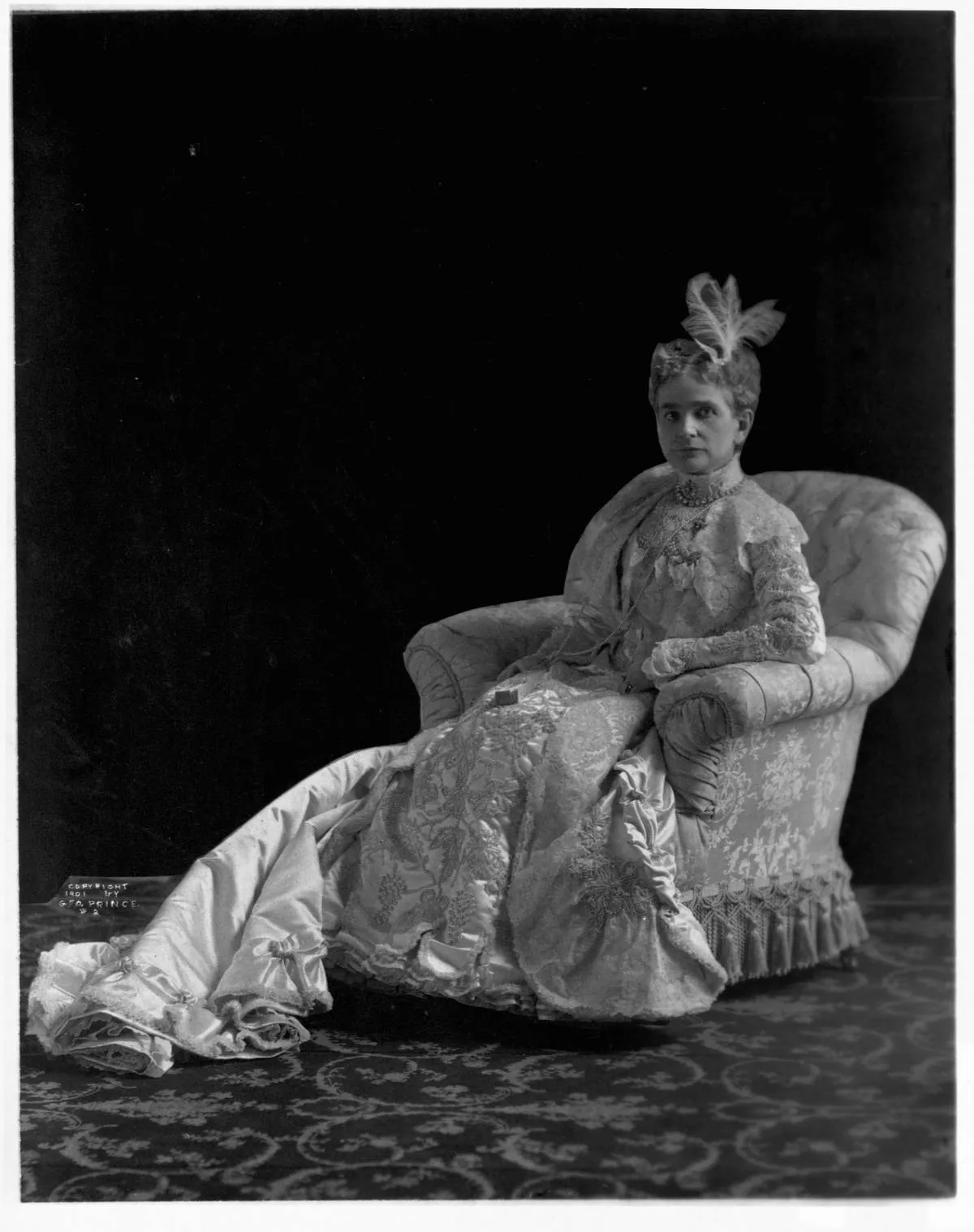 Ida Saxton McKinley In Feathers And Lace