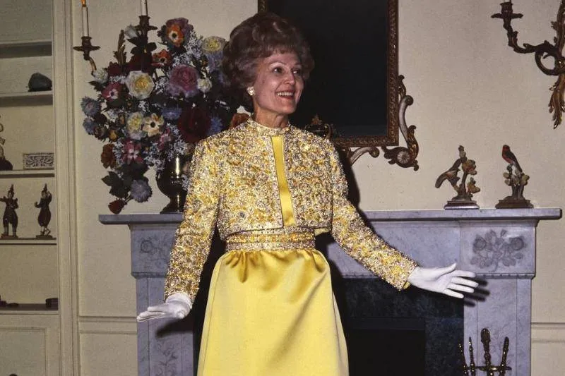 Pat Nixon Went Yellow For Her First Inaugural Dress