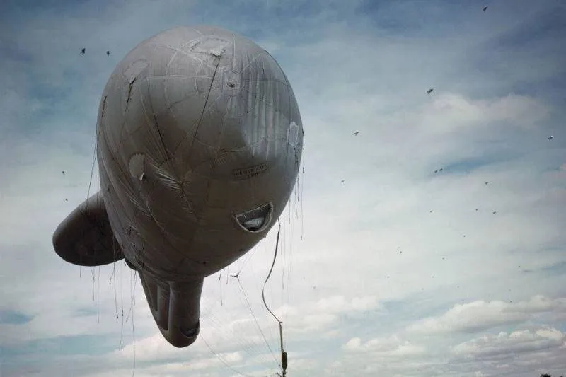 A Barrage Balloon Overhead