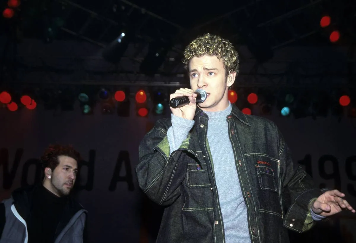 Justin Timberlake performs in 1999.