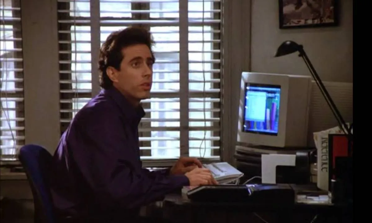 Picture of Jerry on the computer 