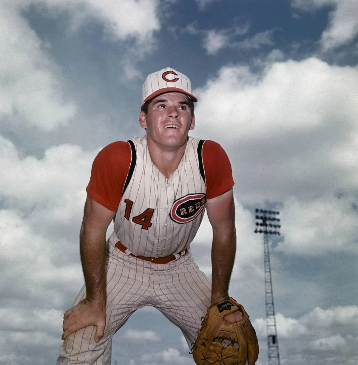 Pete Rose of Cincinnati Reds during spring training, April 1964.