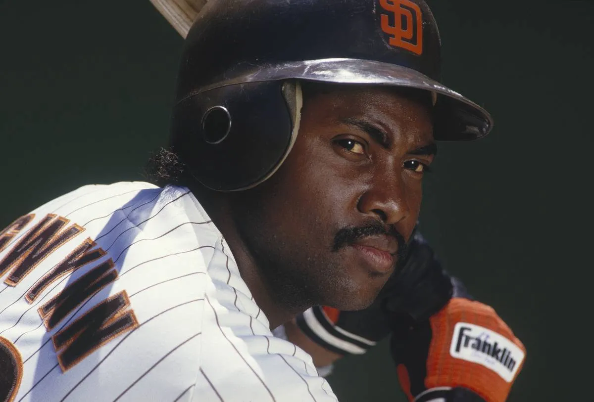 Tony Gwynn #19 of the San Diego Padres poses for the camera