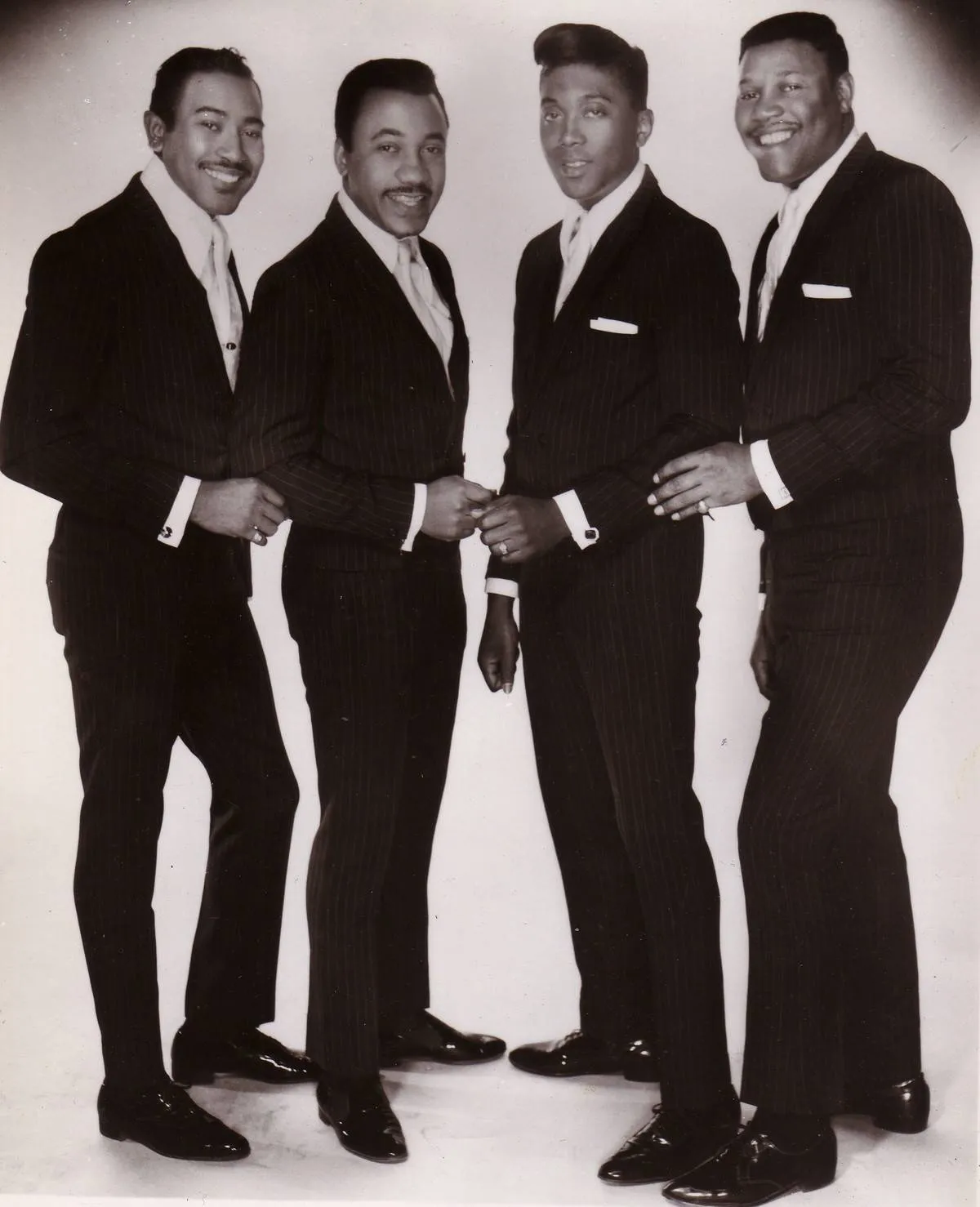 Maurice Williams And The Zodiacs pose for a studio group portrait in 1960 in the United States.