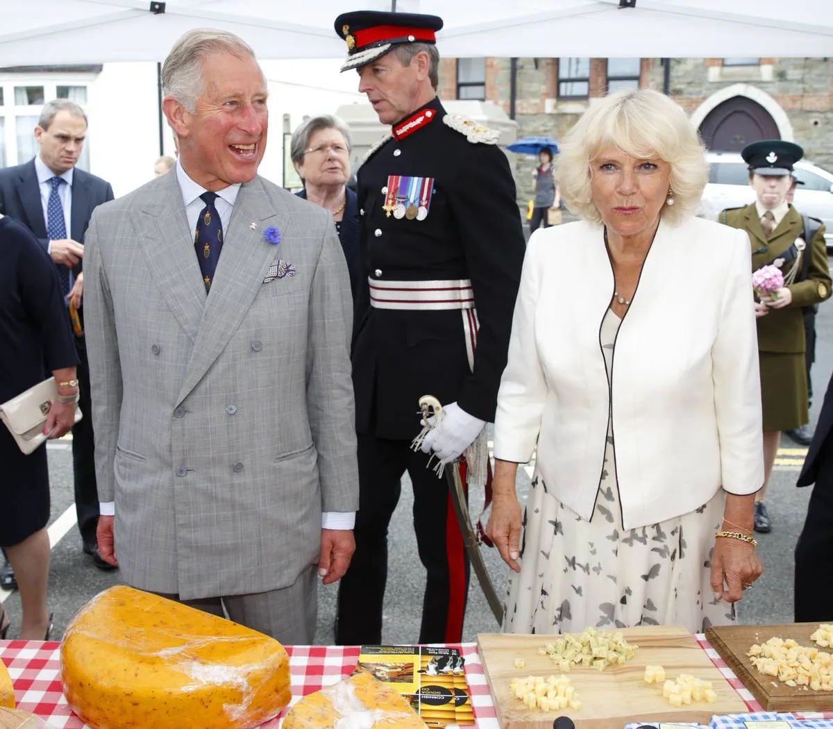 The Duke and Duchess Of Cornwall Camilla and Prince Charles visit Looe