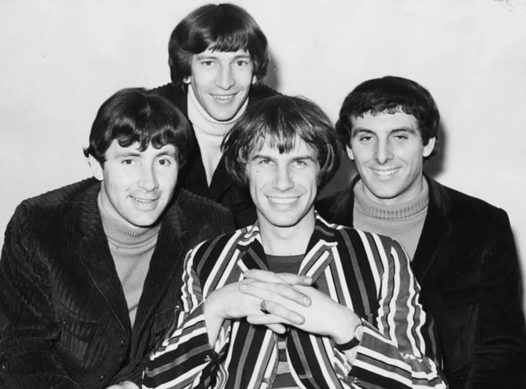 The Troggs band in black and white photo 