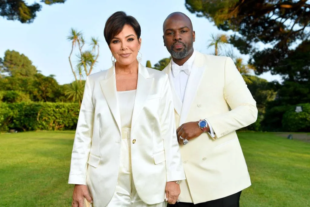 Kris Jenner and Corey Gamble attend the amfAR Cannes Gala 2019