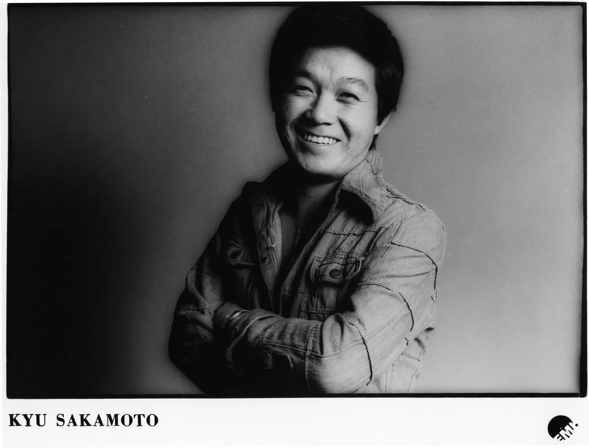 Musician Kyu Sakamoto poses for a portrait in circa 1975.