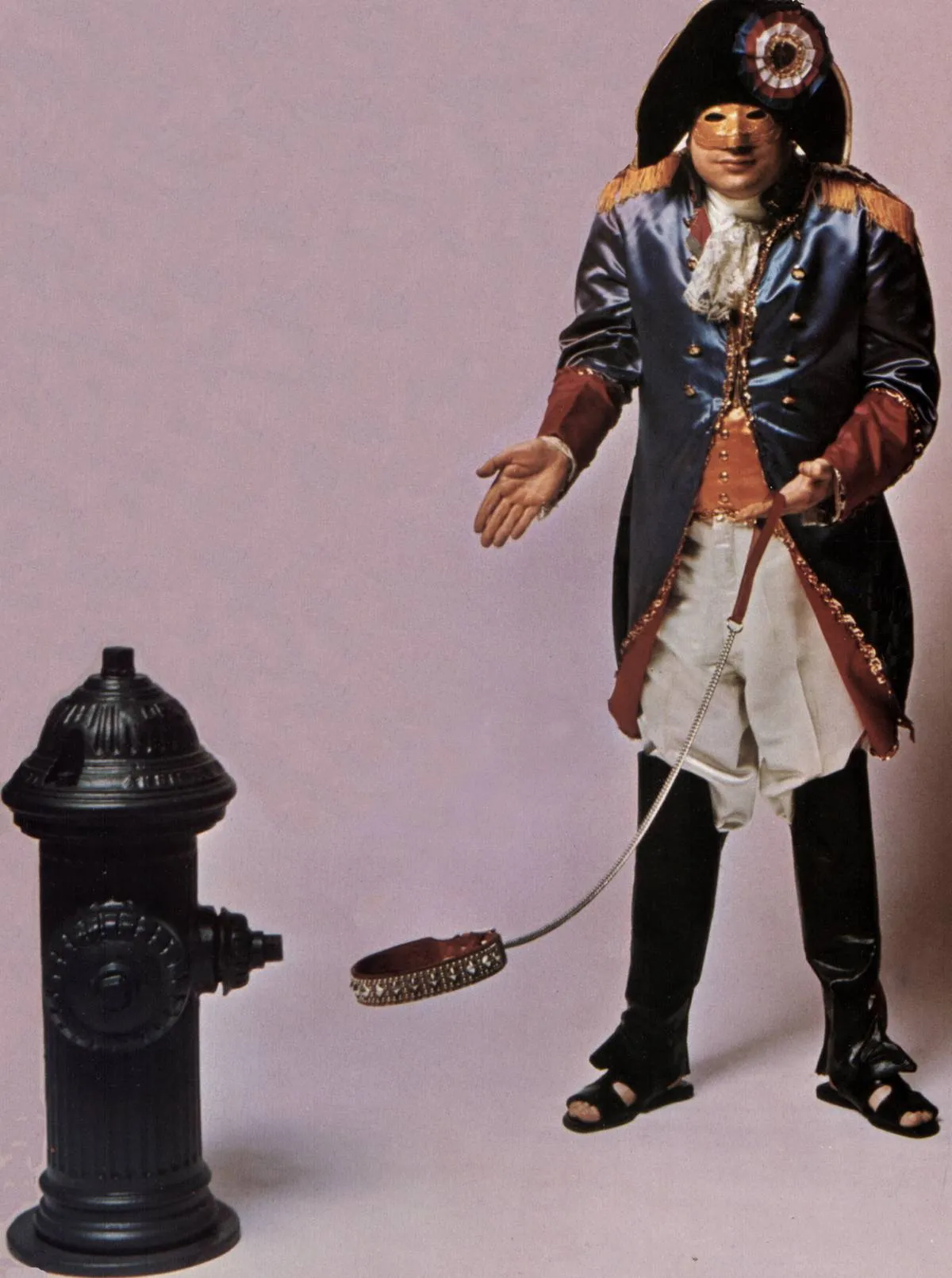 Photo of NAPOLEON XIV; Jerry Samuels - In costume with empty dog lead promo art for song 
