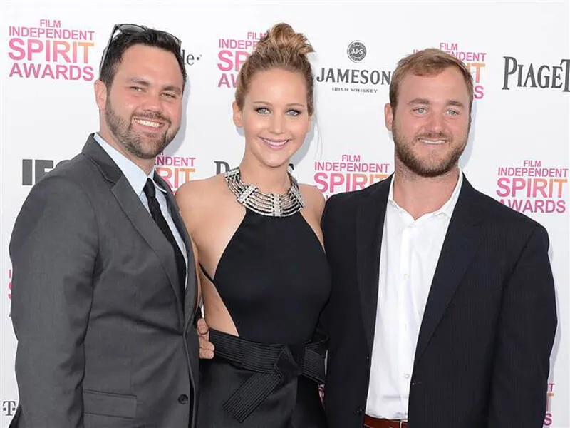 Jennifer Lawrence and brothers Ben and Blaine