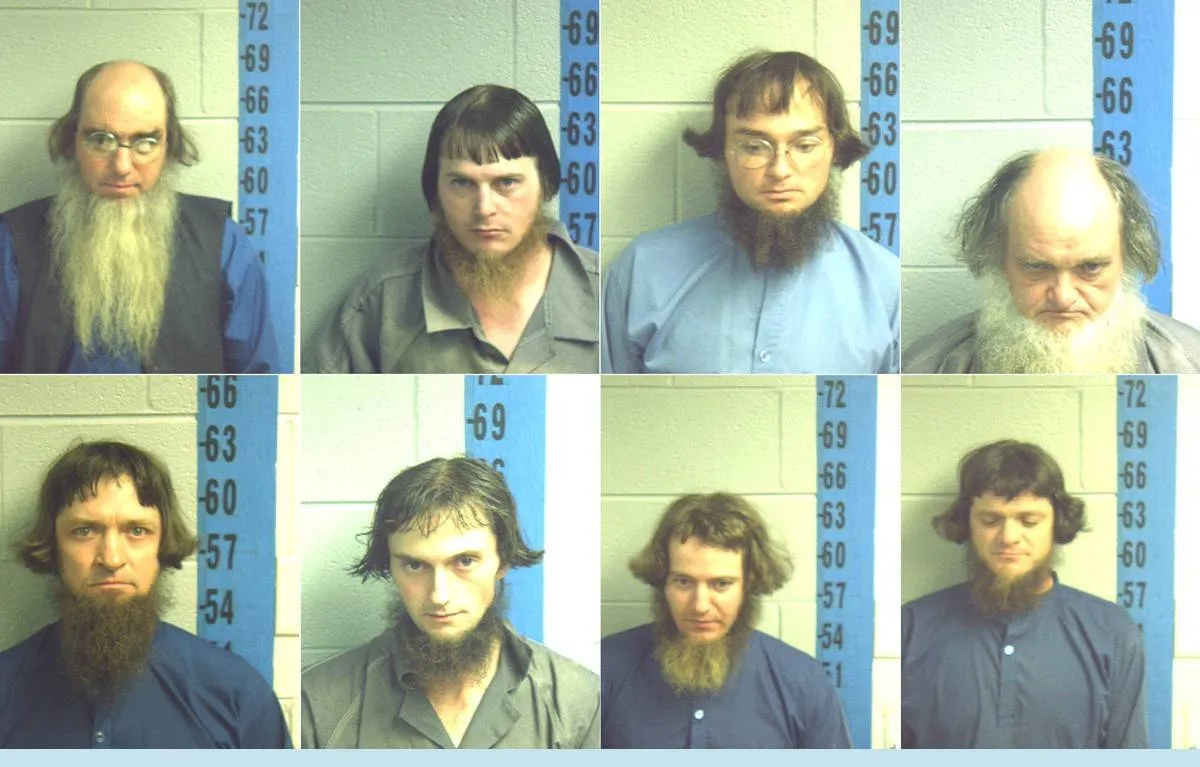 mugshots of the amish guys who refuse to attach the triangles