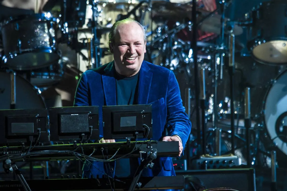 Hans Zimmer Performs Live at Mediolanum Forum of Assago on March 30, 2022 in Milan, Italy.