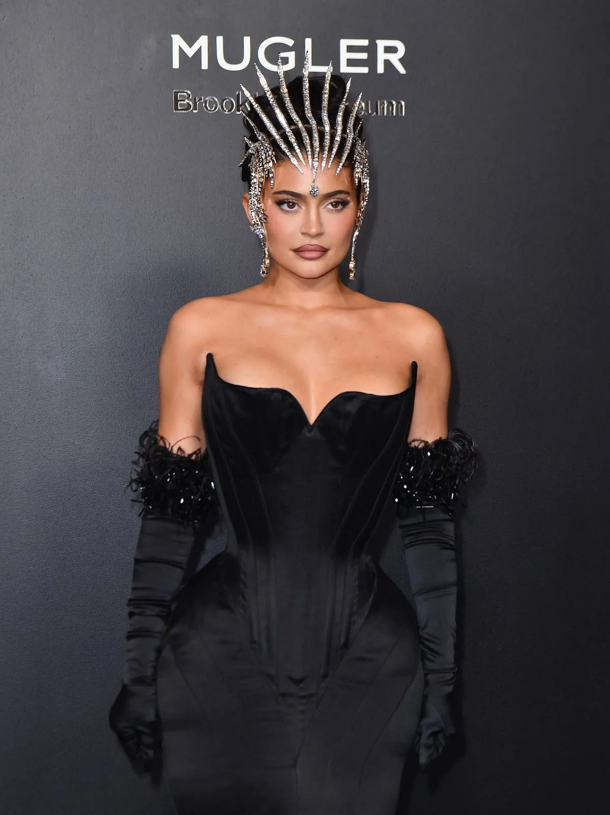 US media personality Kylie Jenner arrives to the opening of the Thierry  Mugler: Couturissime exhibition at the Brooklyn Museum in the Brooklyn 
borough of New York City, on November 15, 2022.