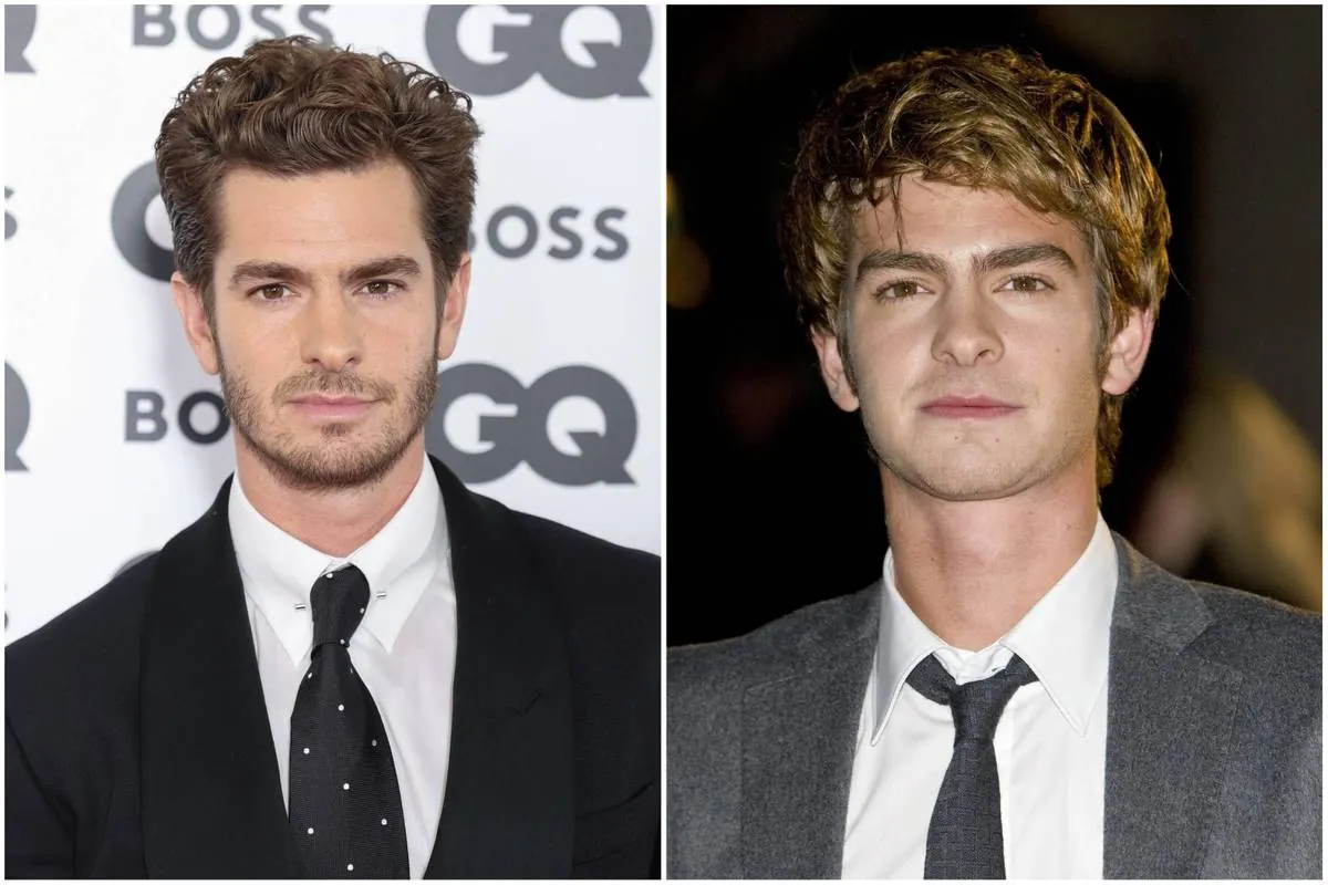 Andrew Garfield in 2022 and 2007