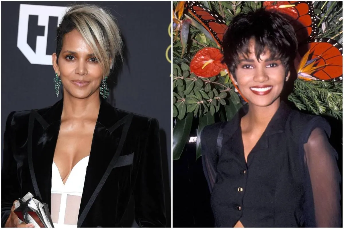 Halle Berry in 2022 and 1989